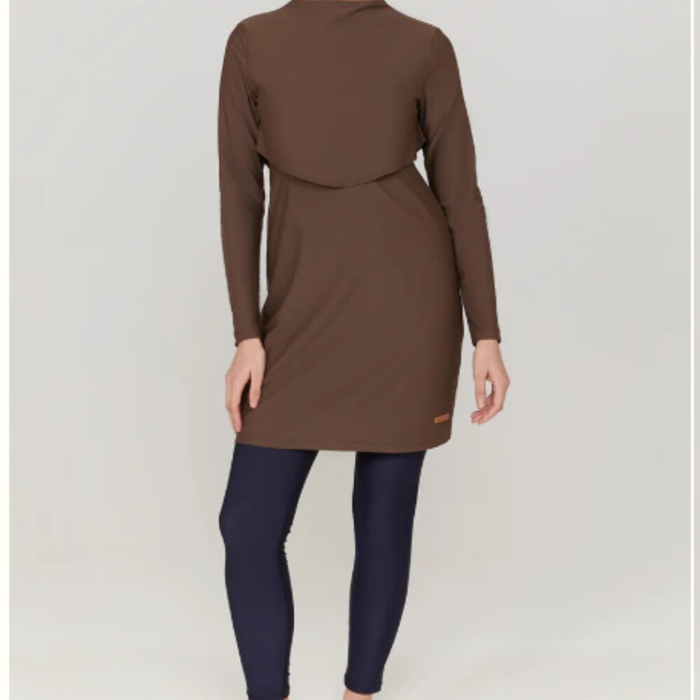 3 Piece Lyra Modest Swimwear - Yara in the shade Taupe (Burkini/Swimwear Hijab)
